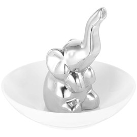 Artibetter Bandeja De Joyería De Cerámica 3.93In Soporte Organizador para Anillos Pendientes Collar Decoración Escritorio Compacta
