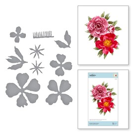 SPELLBINDERS PAPERCRAFTS, INC Spellbinders Etched Dies-Double & Single Peonies, Metal