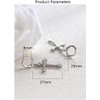 Fashion CZ Cross Dangle Earrings for Women Girls Hypoallergenic Crystal