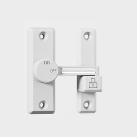 Flip Clasp Latch Lock for Home Security LISHAN Flexibility Dual-Purpose 90/180 Degree Left/Right Opening Sliding Swinging Doors Gates Barns Garages Fences Sheds Windows and Cabinets (White)