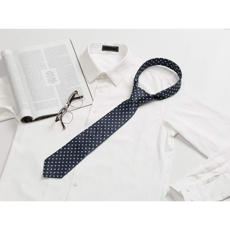 Allegra K Polka Dot Necktie, Legaler Tie, 3.1 inches (8