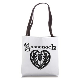 Sassenach Heart and Thistle Gaelic Outlander Tote Bag