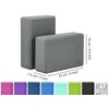 EXERZ Yoga Blocks 2 pack, Gym Blocks, Exercise Workout Fitness