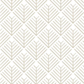 Heroad Peel and Stick Wallpaper Modern Boho Contact Paper Beige and White Geometric Removable Wall Paper for Bedroom Bathroom Cabinets Drawers Covering Decor Self-Adhesive Vinyl Roll 17.3" x 78.7"