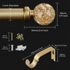 2 Pack Gold Curtain Rods for Windows 48 to 84