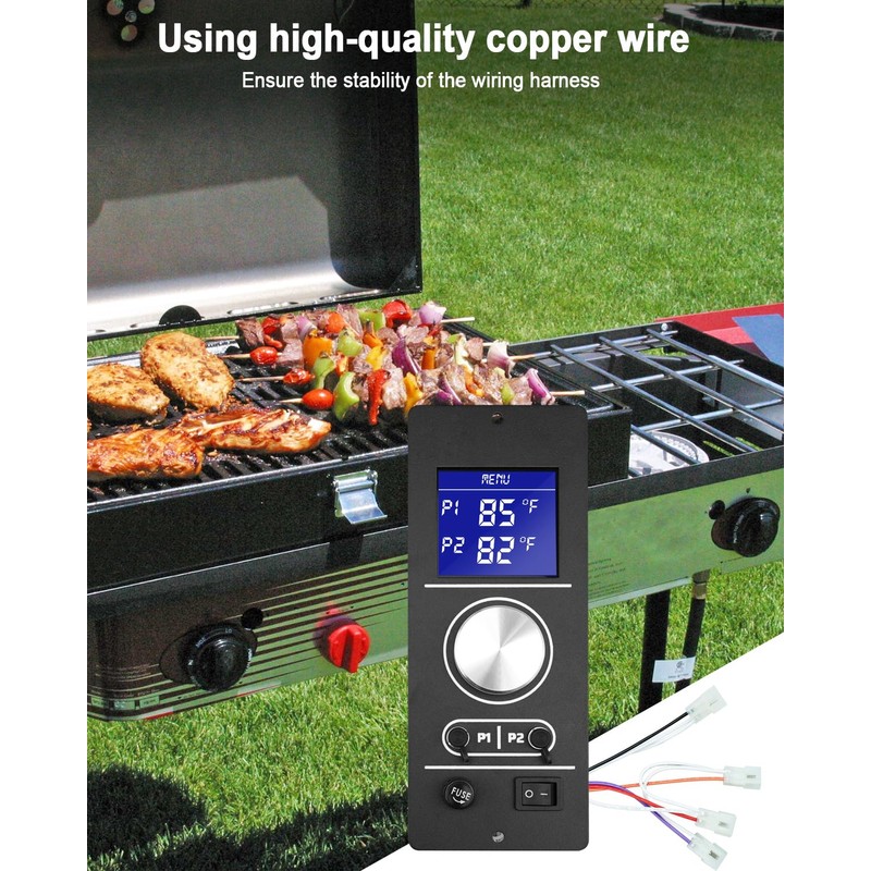 Vaticas Upgraded Thermostat Controller Barbecue Digital Smoke Controller Fit for