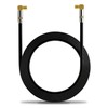 deleyCON TV Cable Plug 90°/Jack 90° Gold-Plated, Black