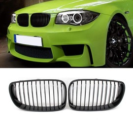 2 x Black Gloss Front Grille for E81 E82 E87 E88 LCI 2008-2011