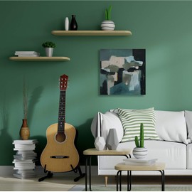 Stupell Industries Always A Light Abstract Shapes Blue, Designed by Fanou Montel Canvas Wall Art, 30 x 30, Grey