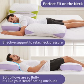 KEYOOHOME Adjustable Bed Pillows Standard Size Set of 2 Pack with Zipper,Supportive Breathable Cooling Hotel Luxury Down Alternative Gusseted Pillow for Side Stomach or Back Sleepers