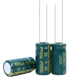 XUGERIP 20 PCS 16V 1500UF Electrolytic Capacitor, High Frequency Aluminum Electrolytic Capacitors for Refrigerator, TV, LCD Monitor