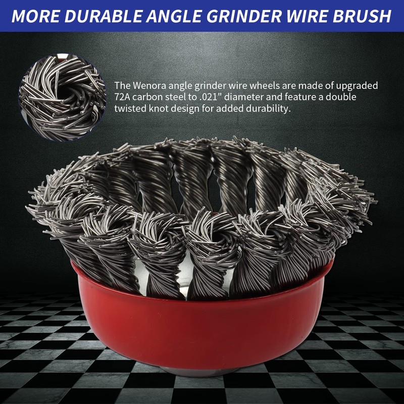 WENORA 3 Pack Wire Wheel Brush for Angle Grinder, 4