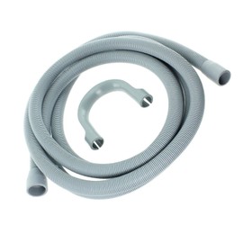 SPARES2GO Drain Outlet Hose for Beko Dishwasher (2.5M, 30mm / 22mm)