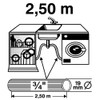 Drain Hose 19 mm x 4 mm - 2500 mm