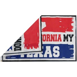Flakita's Novelties 3x5 Don't California My Texas Distressed RWB 100D Rough Tex Flag Banner with grommets