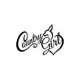 Country Girl Cowgirl Vinyl Decal Sticker|Black|Cars Trucks Vans SUV Laptops Tool Box Wall Art|5.5" X 4.5"|CGS284