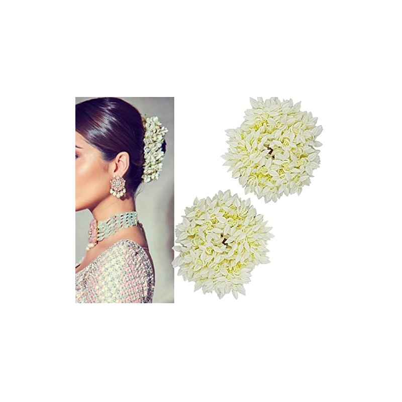 Karki Fusion Mogra White Gajra Hair Accessories Gajra Rubber Band