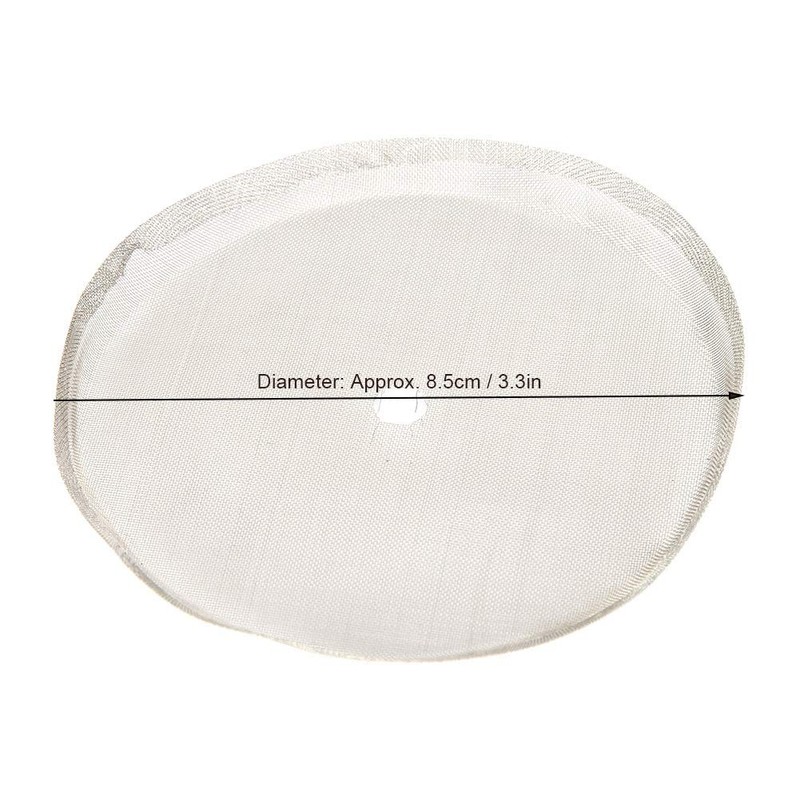 Fdit 5Pcs Coffee Filter Mesh, 8.5cm/3.3in Diameter Reusable Stainless Steel