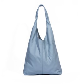 Leather Tote Bag for Women Ladies Purse Travel Shopping Hobo Carry Shoulder Bag Multipurpose Handbag (Cashmere blue)
