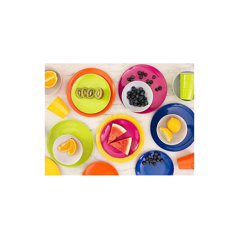 Serroni Melamine Side Plate 20 cm, Dusty Grey