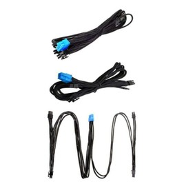 SilverStone Black Sleeved PSU Cable for One PCI-E 8pin (6+2) and One PCI-E 8pin (6+2) PP06B-2PCIE70