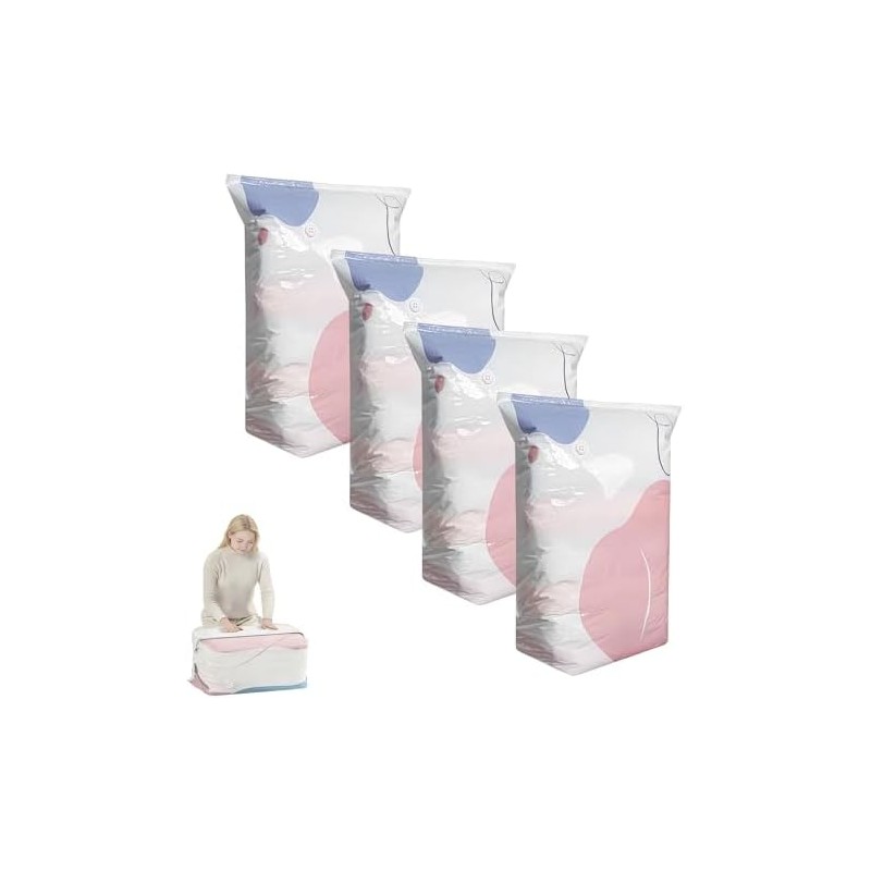 No‑pump Vacuum Storage Bags – Press & Seal, Reusable Space