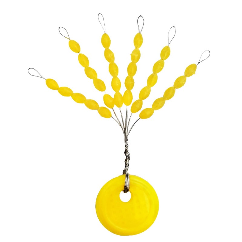 Drchoer Fishing Rubber Bobber Beads Stopper, 6 in 1 Float