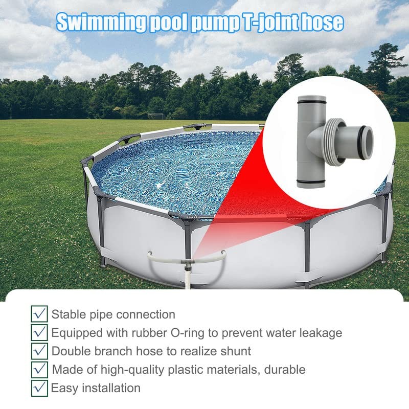 T-Piece Pool Hose Connector Diameter 32 mm to Diameter 38