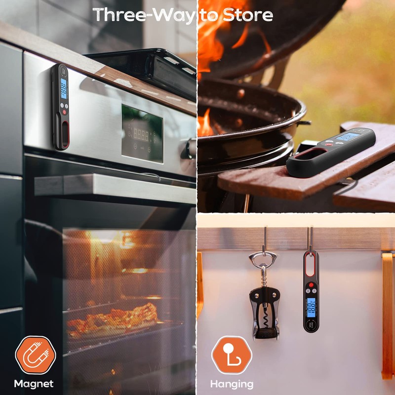 Digital Meat Thermometers for Air Fryers Cooking, Food Thermometer Instant