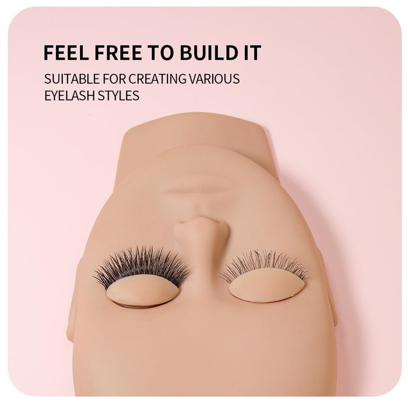 ANNAFRIS 6 Pairs Removable Eyelids with Lashes, Replaced Eyelid Mannequin
