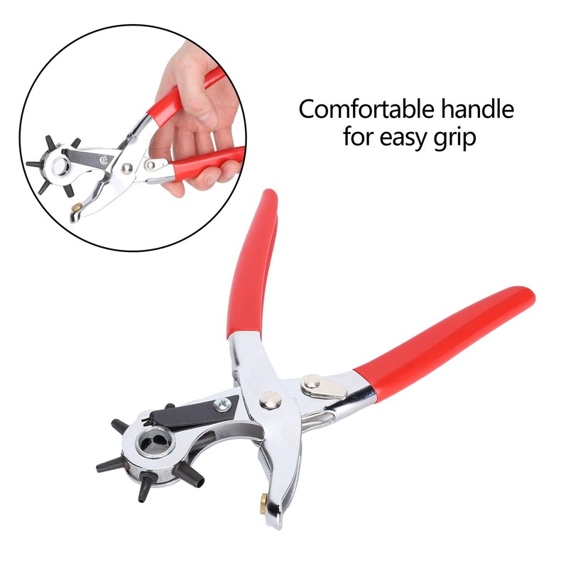 Alicates Perforadores de Cinturón de Cuero Herramienta de Perforación Multifunción