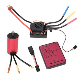 S3674 2650KV Brushless Motor   120A Brushless ESC + Program Card Combo Set for 1/10 RC Car