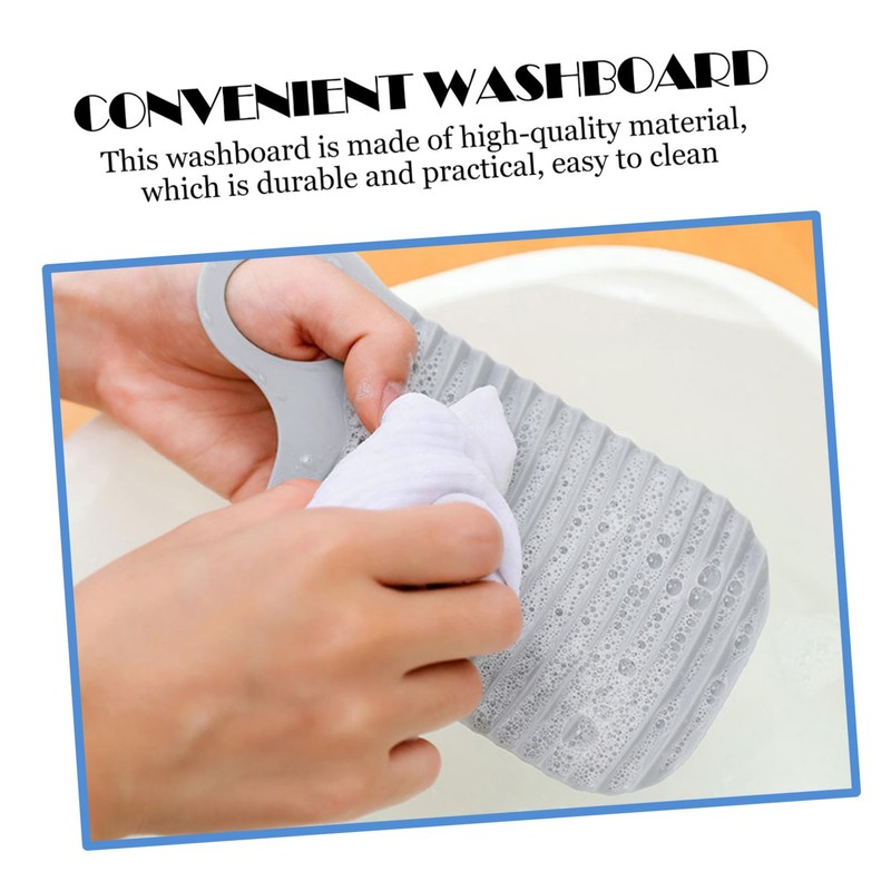 Levemolo 6pcs Portable Stripe Texture Clothes Washboard -sided Scrubbing Board