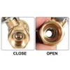 sourcing map Brass Air Ball Valve Shut-Off Switch 1/4 Inch