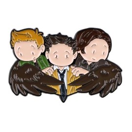 Supernatural TV Show Fantasy Horror Drama Magic Pentagram KAZ 2Y5 - Pin esmaltado de 1.9 pulgadas, 1.9 Inches, Esmalte, Esmalte