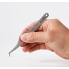 Beaditive High Precision Angled Tip Tweezers with Cushion Grip -