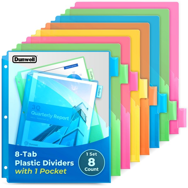Dunwell 1-Pocket 8-Tab Divider Pockets, (1 Set, 8 Count), 5