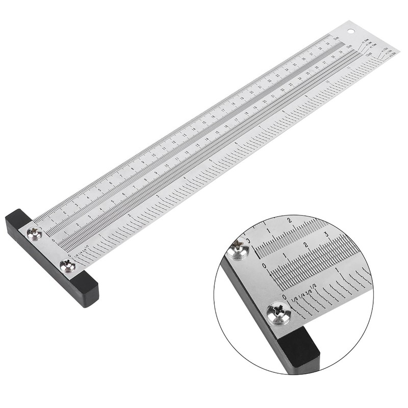 Ultra Precision Marking Ruler Stainless Steel Woodworking Scribing Ruler Gauging