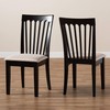 Baxton Studio Set of 2 164-10521-AMZ Dining Chairs, Sand/Dark Brown