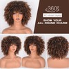 Vitorish Synthetic Hair Wig Curly Afro Wig With Bangs about
