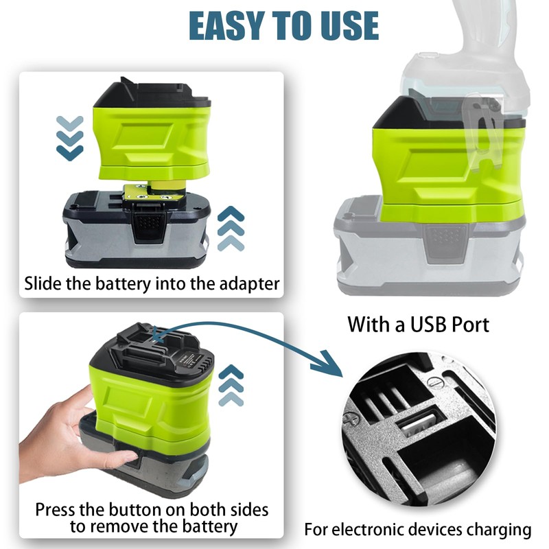 ZDTZ Battery Adapter for Ryobi 18V to for Makita BL18