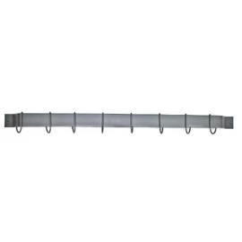30" Black Bar Rack with 8 Black Hooks