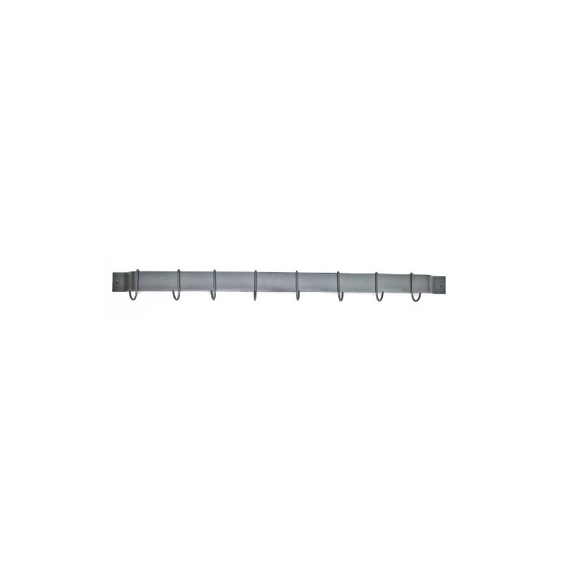30" Black Bar Rack with 8 Black Hooks