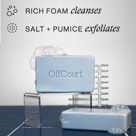 OffCourt Exfoliating Body Soap – Deep Cleansing and Best Exfoliating Soap for Men and Women. Non-Drying Bar.3 Fragrances: Citrus, Fresh Fig Leaves and Sandalwood Scent. (5oz, 3 Pack)