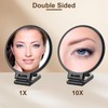 1X/10X Magnifying Handheld Mirror Double Sided, Foldable Travel Makeup Mirror,