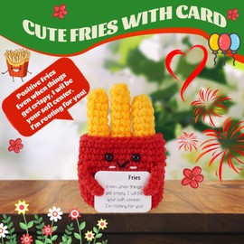 JBLJDWD Emotional Support Gift, Crochet Animals, Emotional Support Dinosaur Coworker Sister Brother Support Gift Cute Dino Christmas Stocking Stuffer for Friend Birthday Gifts Fun Desk Decor (yellow)