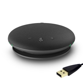 DAIPU Bluetooth Speaker Microphone Computer Speakers Conference Room Speakerphone Multifunctional 360° Voice Pickup AI Noise Reduction and Echo Cancellation Full Duplex Plug and Play(CLEAR10-Grey)