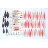 Stainless Steel 70 Piece Drop Shot Kit, 10 X Shads, 40 Glow Shrimps, 12 X Hooks, 8 X Mixed Weights for Pike Fishing