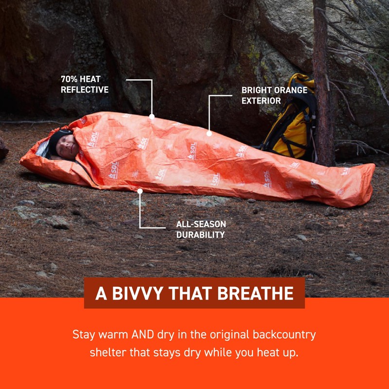S.O.L. Survive Outdoors Longer SOL Escape Bivvy with Hood -