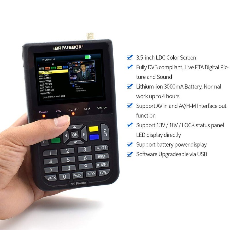 Satellite Finder, VISLONE V9 Satellite Finder Meter Digital Satellite Meters,
